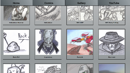 Two of the main aspects of the site is the image gallery and home for 
				 								original web comics.